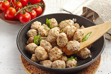 Image showing Roasted meatballs