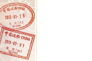 Image showing China Visa