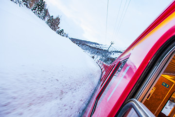 Image showing Train in the snow