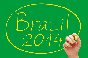 Image showing Brazil 2014 Handwriting