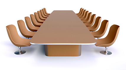 Image showing Office table and chairs