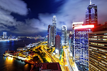 Image showing Hong Kong Skylines night