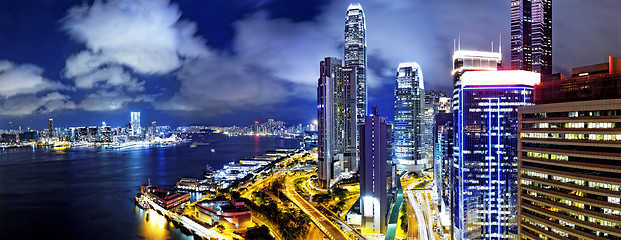 Image showing Hong Kong Skylines night