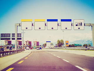 Image showing Retro look Motorway