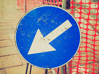 Image showing Retro look Arrow sign