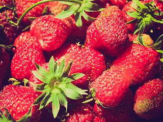 Image showing Retro look Strawberries