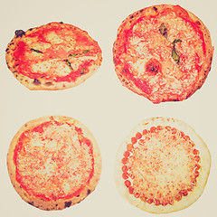 Image showing Retro look Pizza isolated