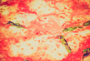 Image showing Retro look Pizza Margherita