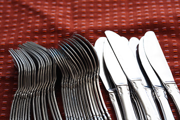 Image showing Forks and knives