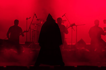 Image showing Rock singer in the image of evil 