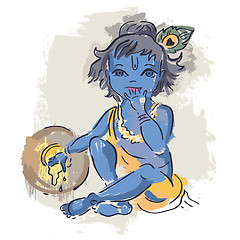 Image showing Hindu God Krishna.