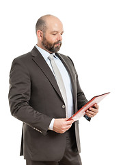 Image showing business man with red folder