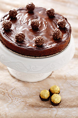 Image showing double chocolate cheesecake