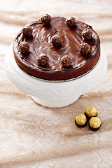 Image showing double chocolate cheesecake