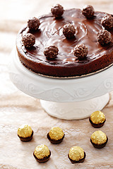 Image showing double chocolate cheesecake