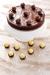 Image showing double chocolate cheesecake