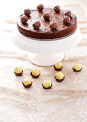 Image showing double chocolate cheesecake