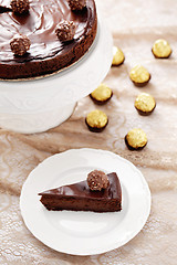 Image showing double chocolate cheesecake