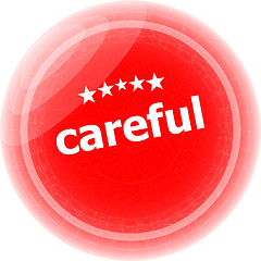 Image showing cab word stickers red button, web icon button
