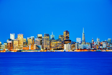 Image showing San Francisco cityscape as seen from Treasure Island
