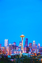 Image showing Downtown Seattle cityscape with Space Needle