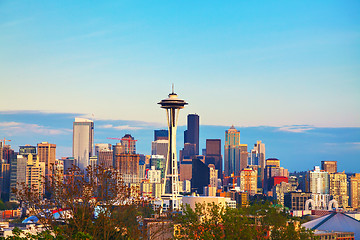 Image showing Downtown Seattle as seen from the Kerry park
