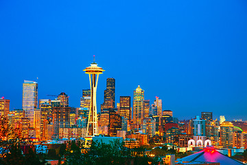 Image showing Downtown Seattle as seen from the Kerry park