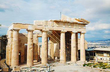 Image showing Propylaea at Acropolis in Athens, Greece