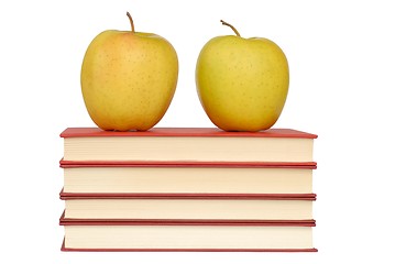 Image showing Apples and Books