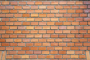 Image showing red real brick wall