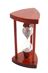 Image showing isolated wooden hourglass