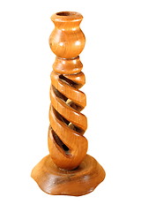 Image showing wooden rustic candle holder