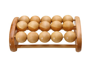 Image showing wood feet massager on white