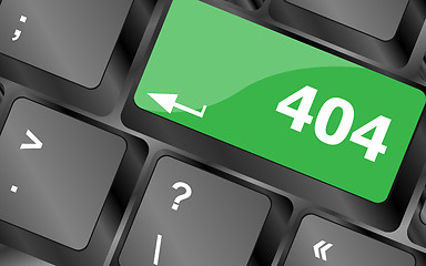 Image showing 404 code button on keyboard keys