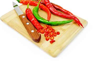 Image showing Pepper hot with knife