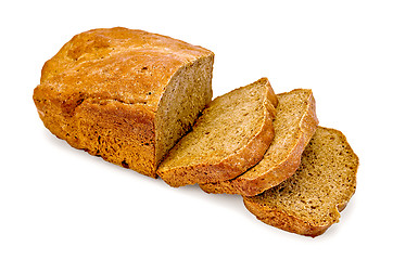 Image showing Rye homemade bread cut into slices