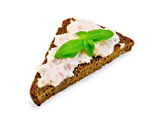 Image showing Sandwich one with cream of salmon and mayonnaise