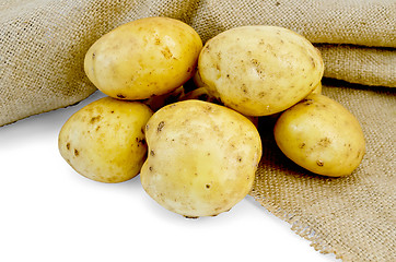 Image showing Potatoes yellow with bagging