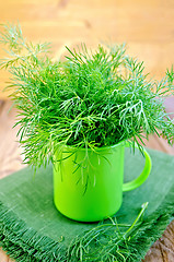 Image showing Dill fresh in a green mug