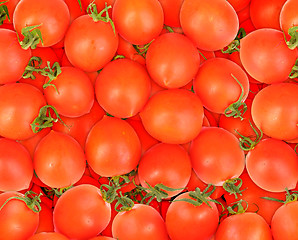 Image showing Background of ripe red tomatos