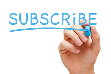 Image showing Subscribe Blue Marker