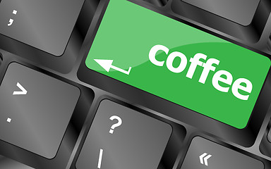 Image showing computer keyboard keys with coffee break button