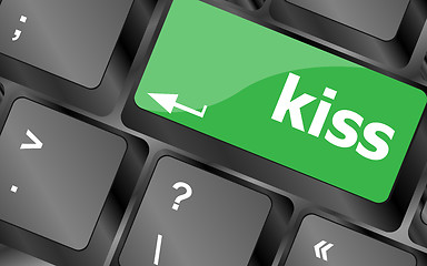 Image showing Key with the word kiss on it, on a computer keyboard