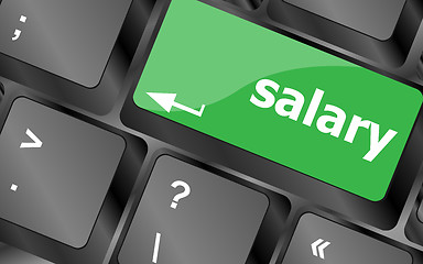 Image showing computer keyboard keys with salary button