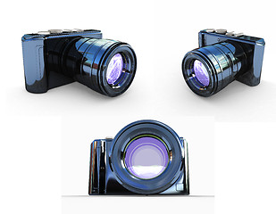 Image showing 3d illustration of photographic camera