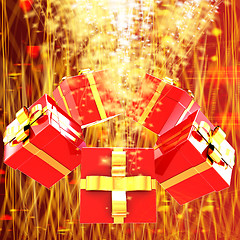 Image showing Holiday gifts background 