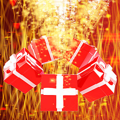 Image showing Holiday gifts background 