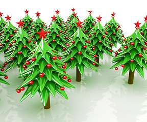 Image showing Christmas trees