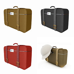 Image showing Traveler's suitcase set 