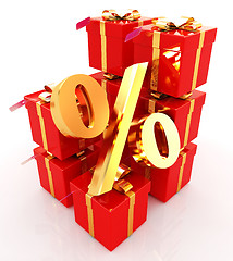 Image showing Percentage and gifts